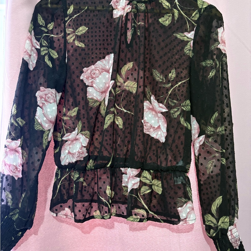 Floral Sheer Blouse - Picture 8 of 8